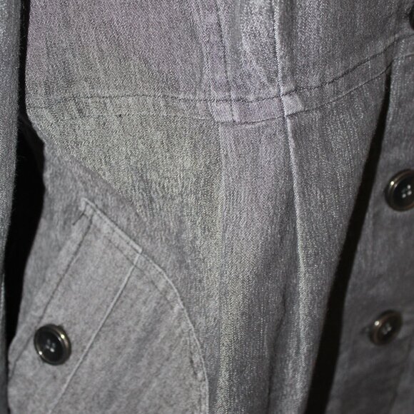 Kenar Sport Coat Jacket Blazer Gray Denim Pleated Size XL Pre-Loved EUC - Picture 7 of 13